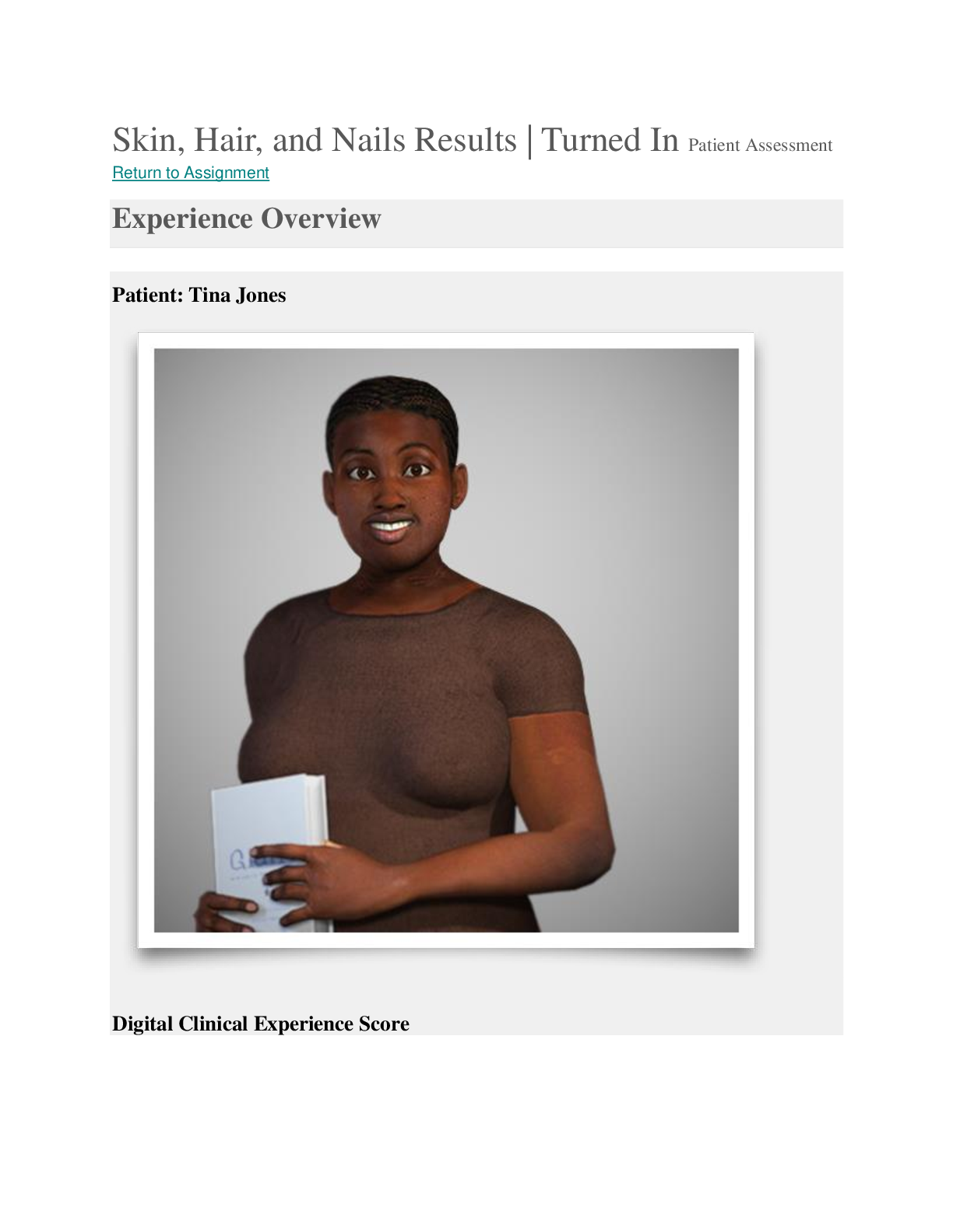 Preview image for Shadow Health Hair, Skin and Nails Assessment Assignment